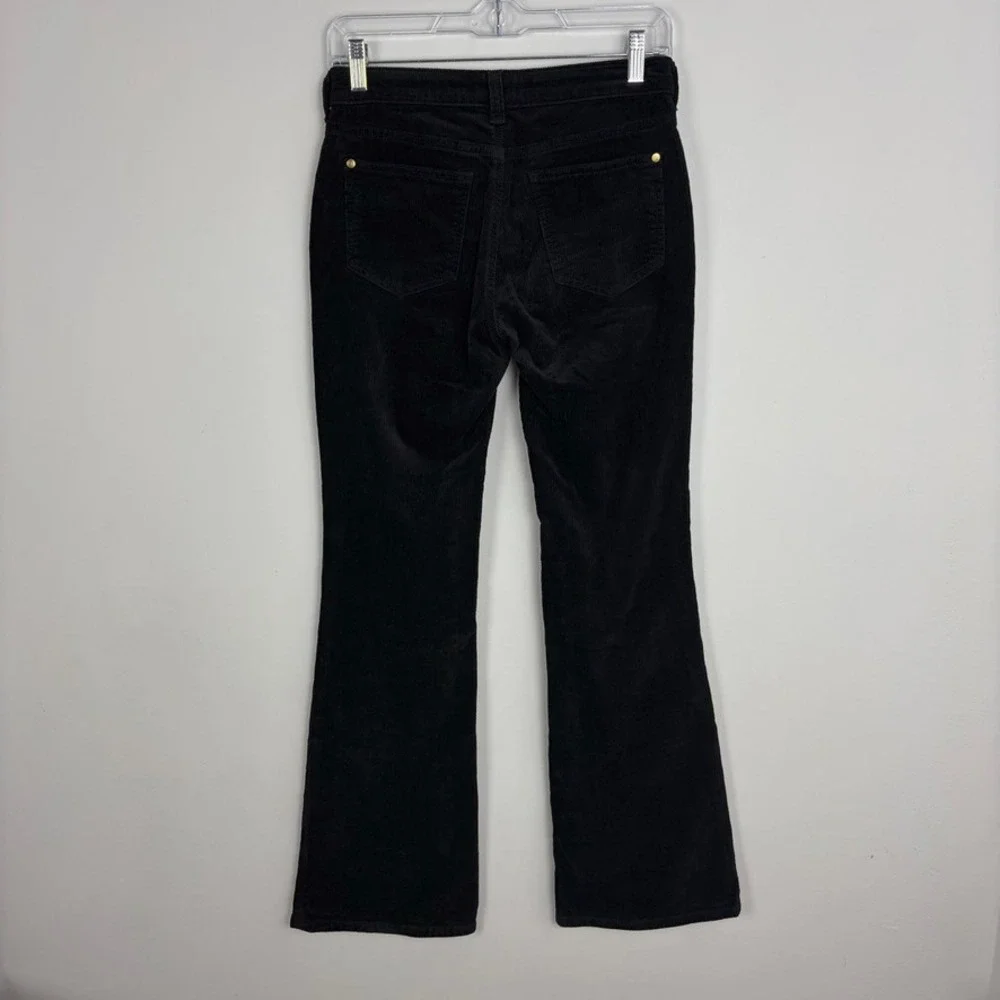 Pilcro Anthropologie Black Corduroy Bootcut Pants Retro 70s Subtle Flare Size 26